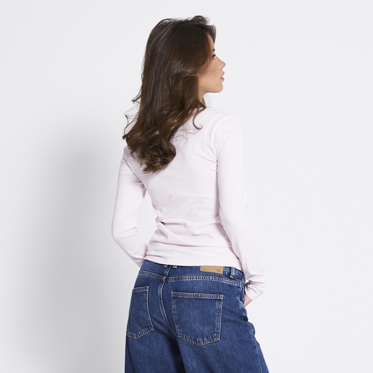 Basic long sleeve top "Fredrika" Soft Pink